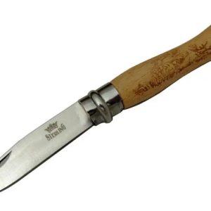 Sterling T0195 Bahçe Çakı 16 Cm - Ahşap Sap, Bilezikli, Kılıflı