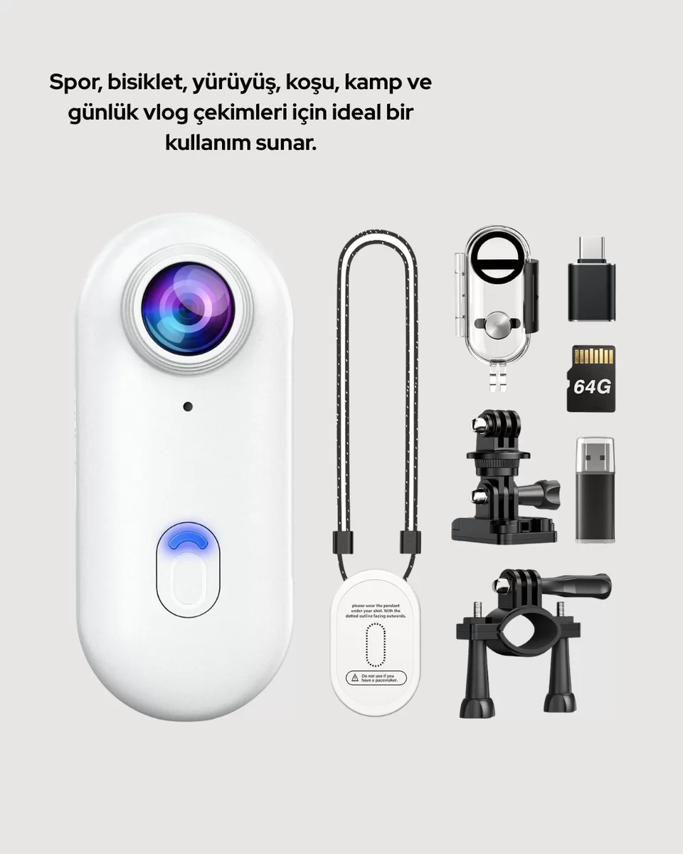 Suya ve Darbeye Dayanıklı Kompakt Spor Kamera 1080P Yeni Nesil 5 Suya ve Darbeye Dayanıklı Kompakt Spor Kamera 1080P Yeni Nesil - Görsel 5