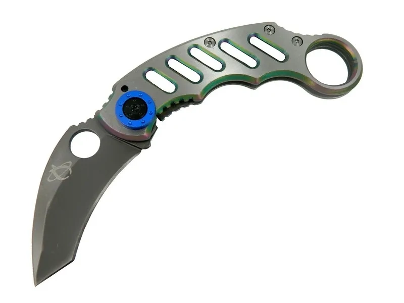 X05bl Gümüş Karambit 17 Cm - Metal Saplı, Manuel 1 X05bl Gümüş Karambit 17 Cm - Metal Saplı, Manuel