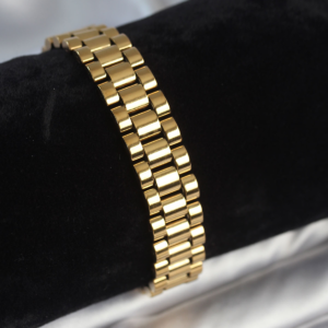 316L Çelik Gold Renk 12 mm Kalınlık Erkek Bileklik 5886
