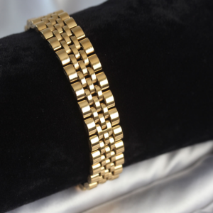 316L Çelik 12 mm Kalınlıkta Gold Renkli Erkek Bileklik 5886