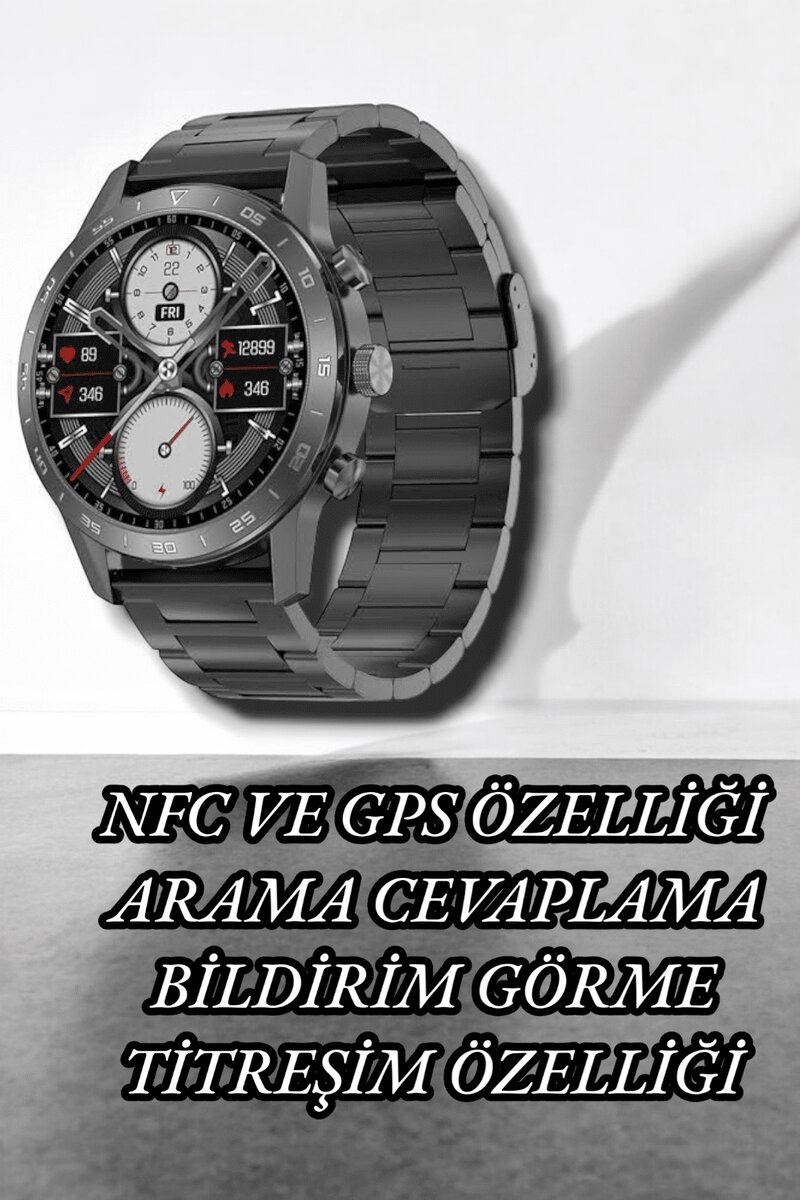 NFC ve Kablosuz Şarjlı Akıllı Saat EKG, Nabız & Spor Modları ile iOS ve Android Uyumlu 5 NFC ve Kablosuz Şarjlı Akıllı Saat EKG, Nabız & Spor Modları ile iOS ve Android Uyumlu - Görsel 5