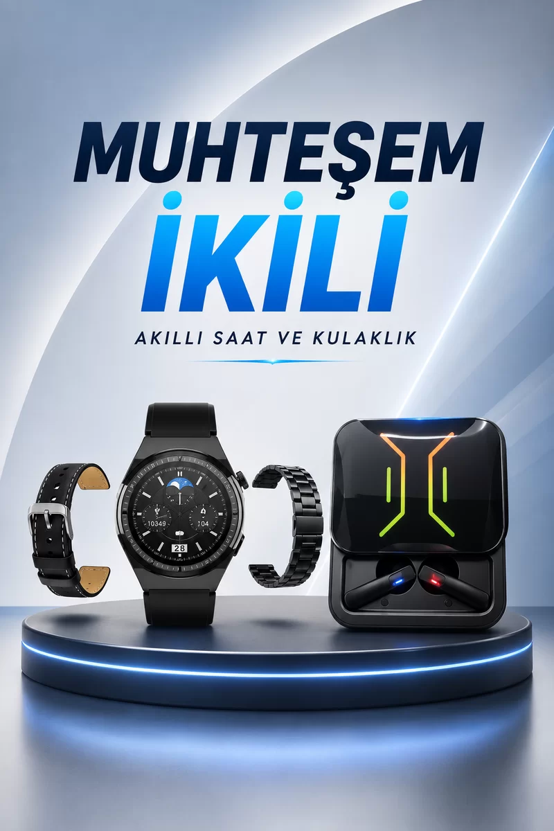 Dijital Göstergeli Bluetooth Kulaklık ve Bildirim Görebilen Akıllı Saat Alarm ve Titreşim 1 Dijital Göstergeli Bluetooth Kulaklık ve Bildirim Görebilen Akıllı Saat Alarm ve Titreşim