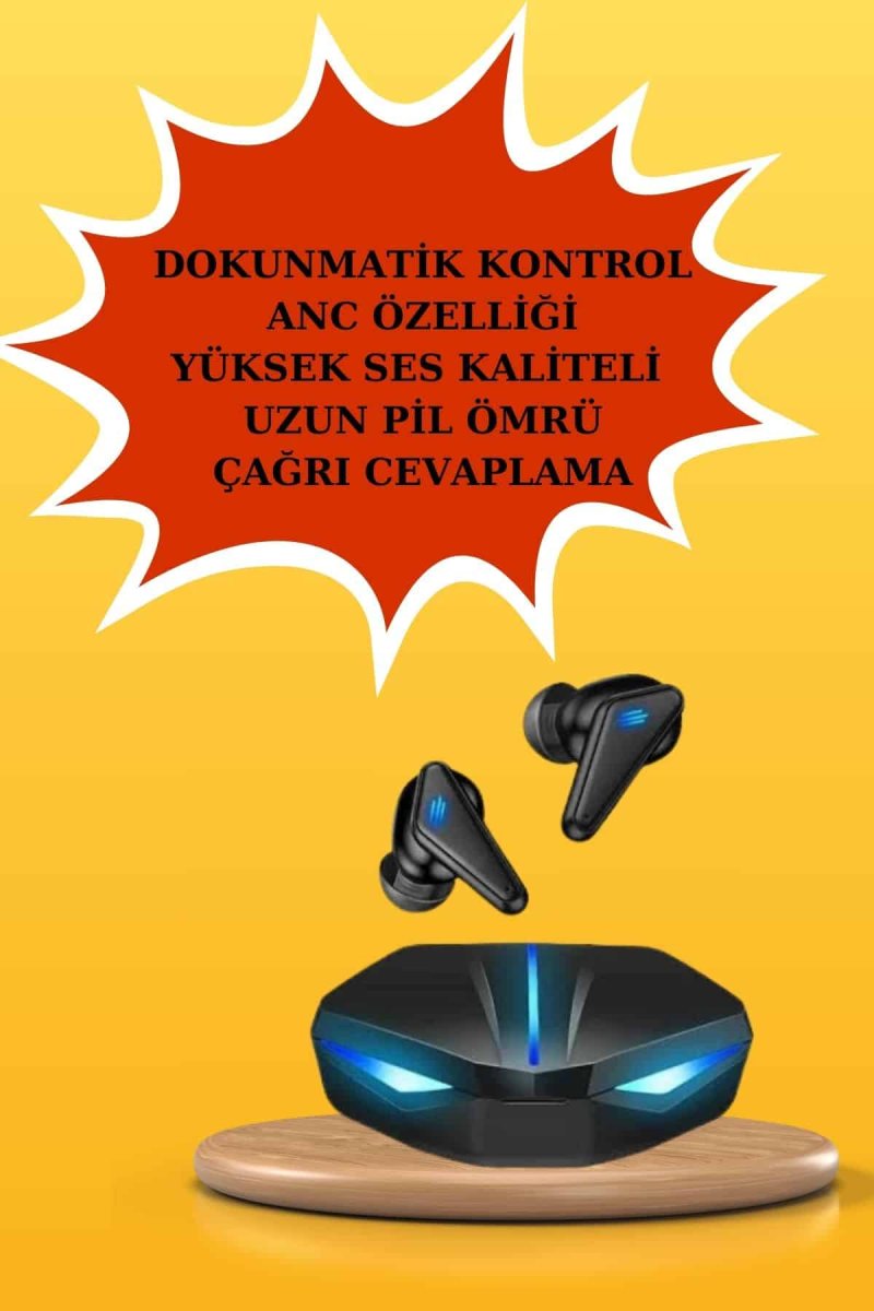 Kadınlar İçin Dokunmatik Ekran Akıllı Saat ve Gamer Kablosuz Bluetooth Kulaklık ANC Özelliği 5 Kadınlar İçin Dokunmatik Ekran Akıllı Saat ve Gamer Kablosuz Bluetooth Kulaklık ANC Özelliği - Görsel 5