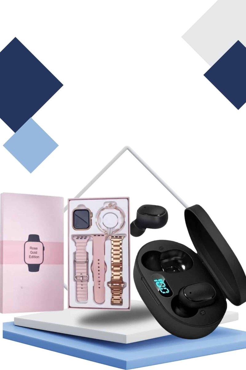 Nabız Ölçer Hediye Bileklikli Akıllı Saat ve Dijital Göstergeli Bluetooth Kulaklık Çoklu Şarj Girişi 5 Nabız Ölçer Hediye Bileklikli Akıllı Saat ve Dijital Göstergeli Bluetooth Kulaklık Çoklu Şarj Girişi - Görsel 5
