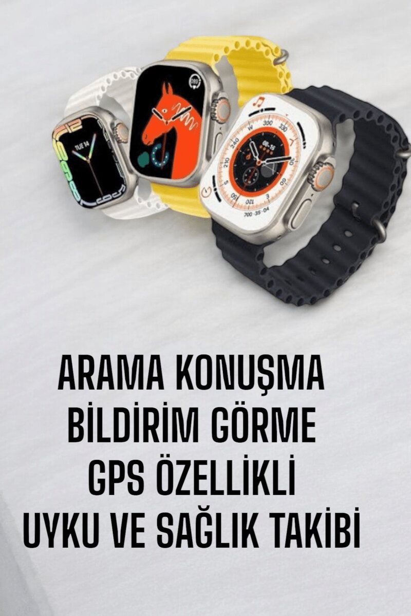 45 MM Gri Kasa Ultra Akıllı Saat Sesli Görüşme, Sağlık Takibi, Suya Dayanıklı 5 45 MM Gri Kasa Ultra Akıllı Saat Sesli Görüşme, Sağlık Takibi, Suya Dayanıklı - Görsel 5