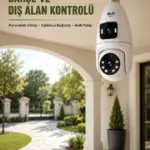 Wi-Fi Ampul Kamera Sistemi Gece Görüşlü Çift Lens