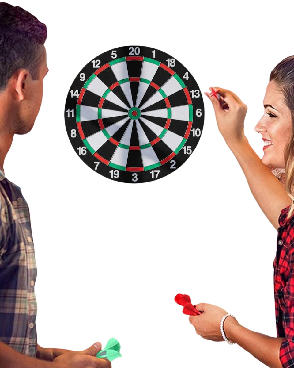 Ev ve Oyun Alanları İçin Dart Tahtası 12 İnç 4 Dart Oku Dahil 5 Ev ve Oyun Alanları İçin Dart Tahtası 12 İnç 4 Dart Oku Dahil - Görsel 5