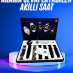 Akıllı Saat Çoklu Kordon Seçenekli Dokunmatik Ekran Nabız Sensörlü