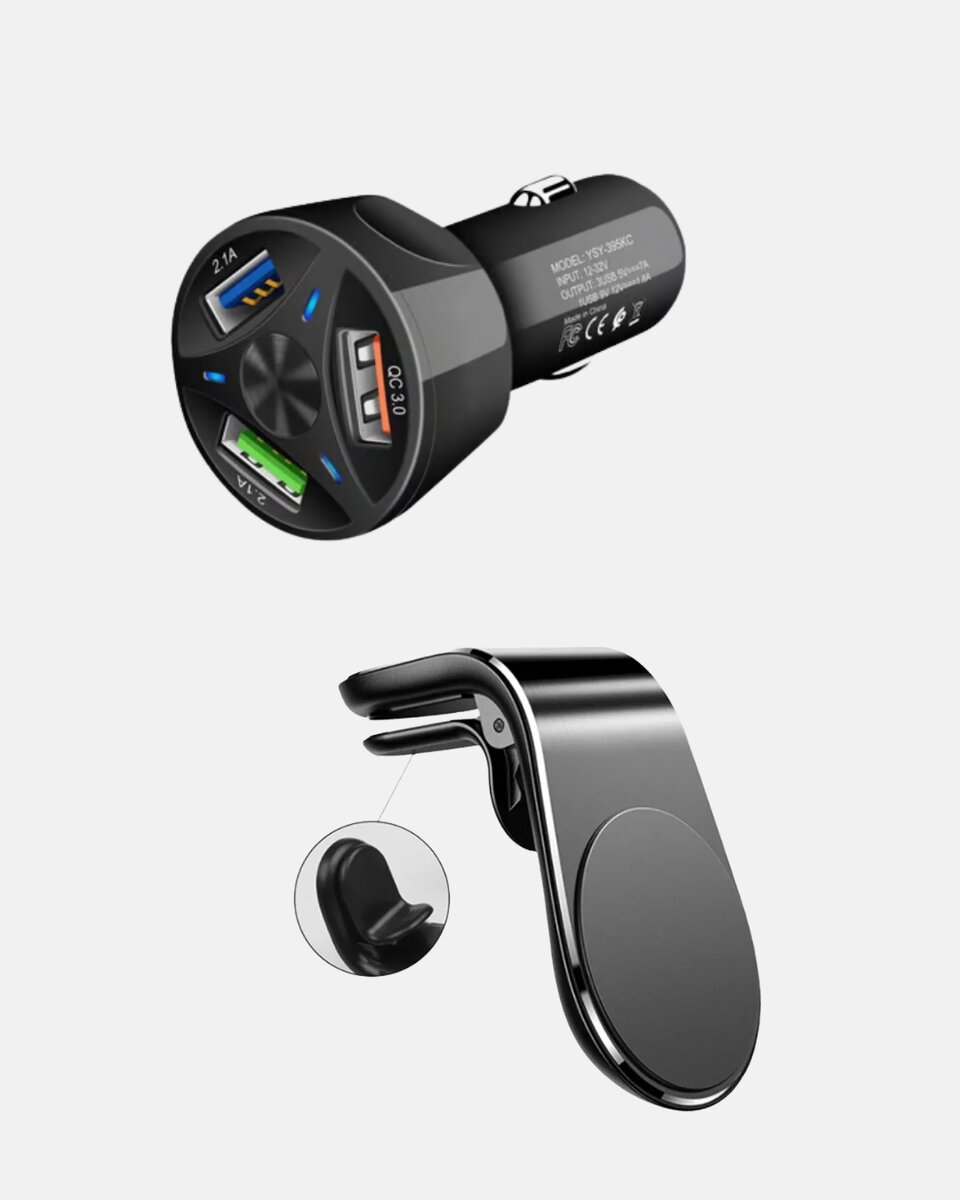 Araç İçi Telefon Tutucu + Quick Charge 3.0 Araç Şarj Cihazı Seti 5 Araç İçi Telefon Tutucu + Quick Charge 3.0 Araç Şarj Cihazı Seti - Görsel 5