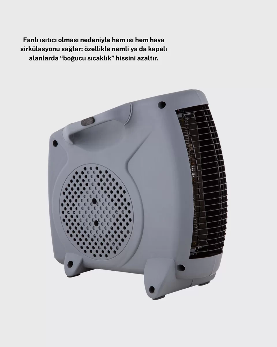 Fanlı Oda Isıtıcısı Termostat Kontrollü Soğuk Hava Üfleme Modu Yeni Nesil 5 Fanlı Oda Isıtıcısı Termostat Kontrollü Soğuk Hava Üfleme Modu Yeni Nesil - Görsel 5