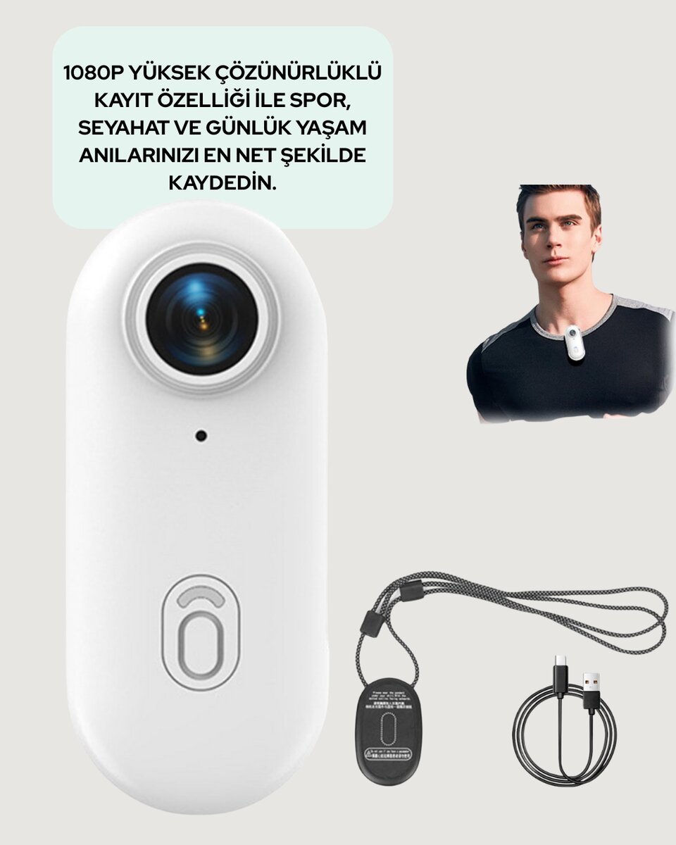1080P WiFi Spor Kamerası Su Geçirmez Mini Aksiyon Kamera 2 1080P WiFi Spor Kamerası Su Geçirmez Mini Aksiyon Kamera - Görsel 2