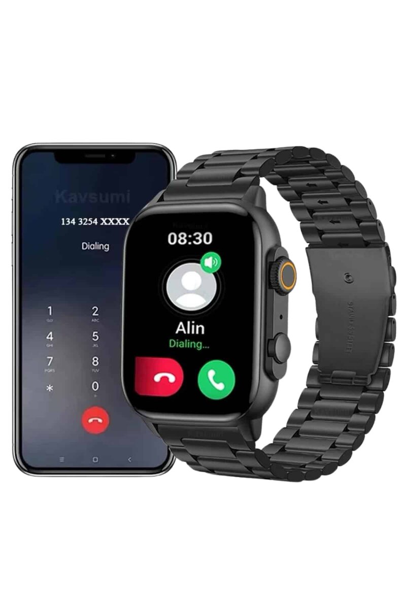 Akıllı Saat Arama Konuşma GPS ve NFC Özelliği 3 Kordonlu Amoled Ekran 5 Akıllı Saat Arama Konuşma GPS ve NFC Özelliği 3 Kordonlu Amoled Ekran - Görsel 5