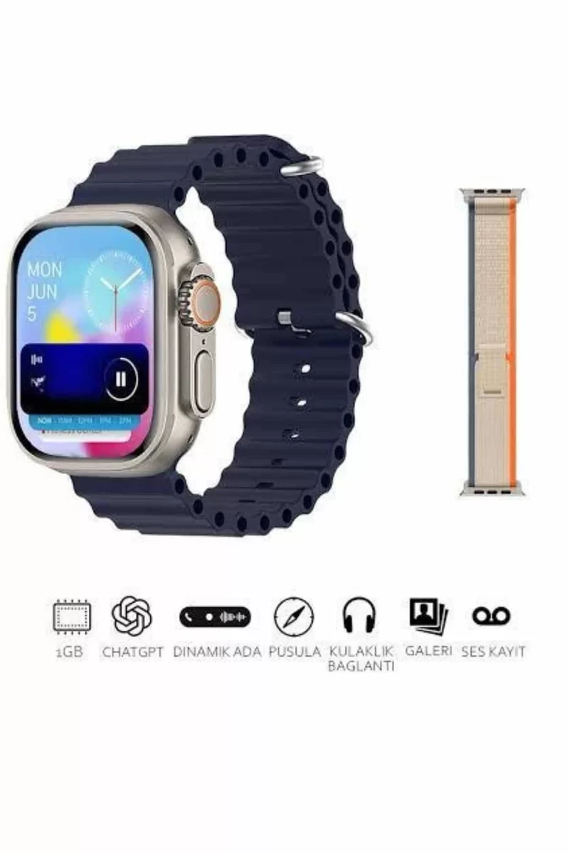 Akıllı Saat Çok Fonksiyonlu Unısex Sosyal Medya Girişli Bluetooth Bağlantılı Yeni Nesil 5 Akıllı Saat Çok Fonksiyonlu Unısex Sosyal Medya Girişli Bluetooth Bağlantılı Yeni Nesil - Görsel 5