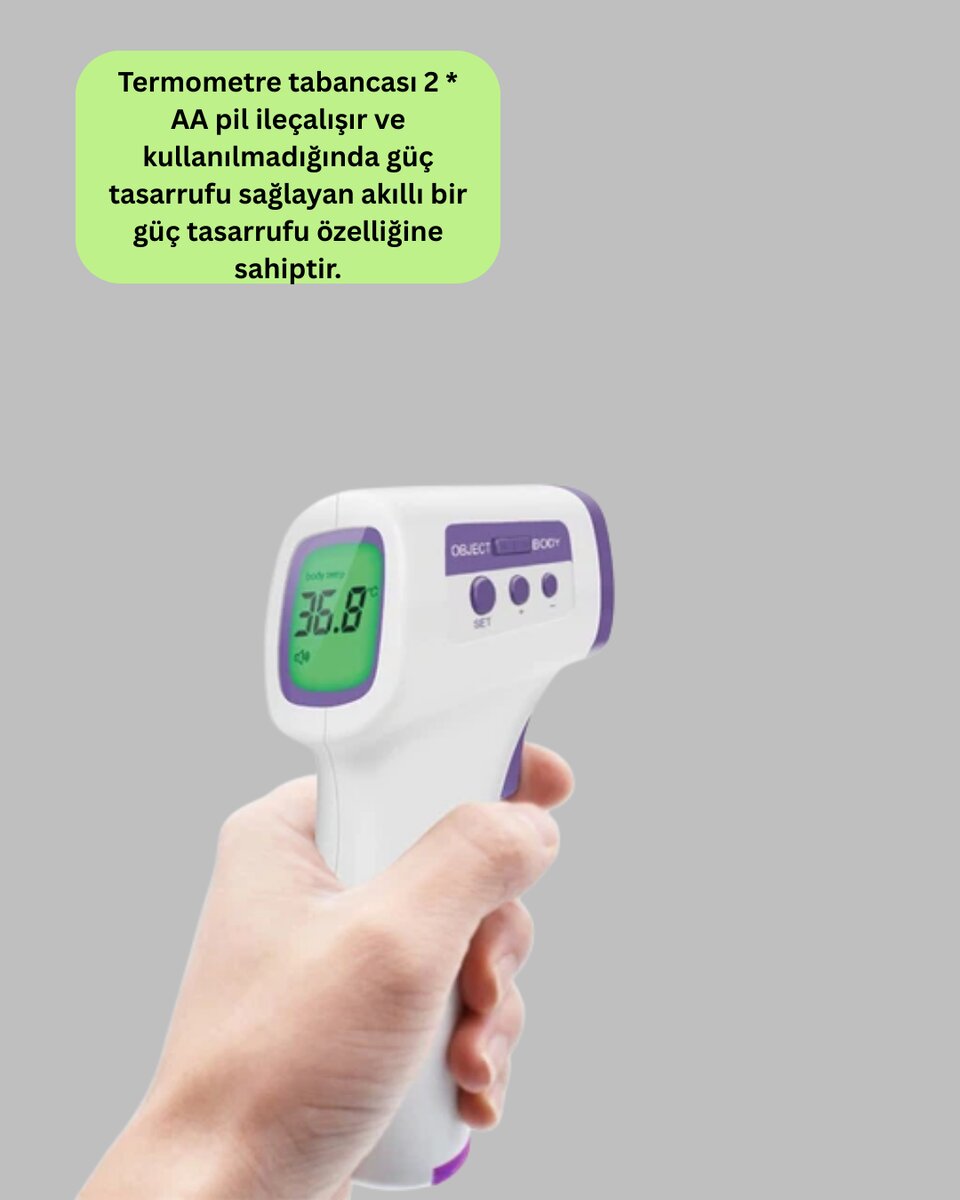 Temassız Termometre Hızlı Ölçüm Güvenli Dijital Ateş Ölçer 5 Temassız Termometre Hızlı Ölçüm Güvenli Dijital Ateş Ölçer - Görsel 5