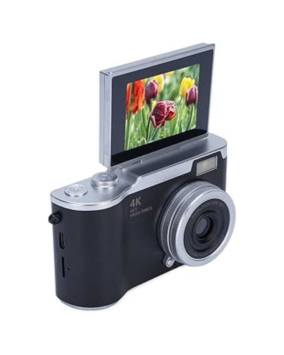 48 MP Kompakt Dijital Kamera 4K Video 8X Zoom ve Flip Ekran Selfie Vlog Uyumlu 5 48 MP Kompakt Dijital Kamera 4K Video 8X Zoom ve Flip Ekran Selfie Vlog Uyumlu - Görsel 5