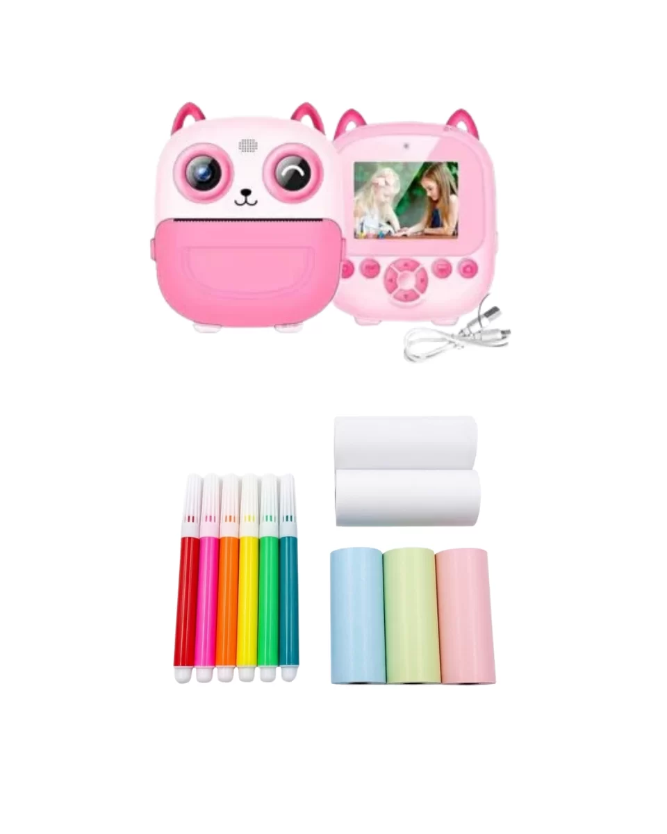 Çocuklar İçin Anında Baskılı Kamera 6 Renk Kalem 5 Rulo Kağıt Hediyeli Eğitici Eğlenceli Fotoğraf Makinesi 5 Çocuklar İçin Anında Baskılı Kamera 6 Renk Kalem 5 Rulo Kağıt Hediyeli Eğitici Eğlenceli Fotoğraf Makinesi - Görsel 5