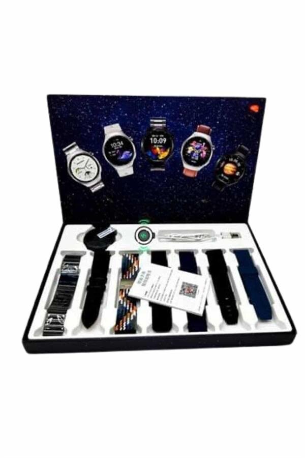 Unısex Yuvarlak Ekranlı 7 Kordonlu Akıllı Saat GPS Destekli Çoklu Kordon Seçeneği 5 Unısex Yuvarlak Ekranlı 7 Kordonlu Akıllı Saat GPS Destekli Çoklu Kordon Seçeneği - Görsel 5