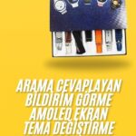 7 Kordonlu Akıllı Saat Siyah Kasa Dokunmatik Ekran Uyku ve Sağlık Takibi