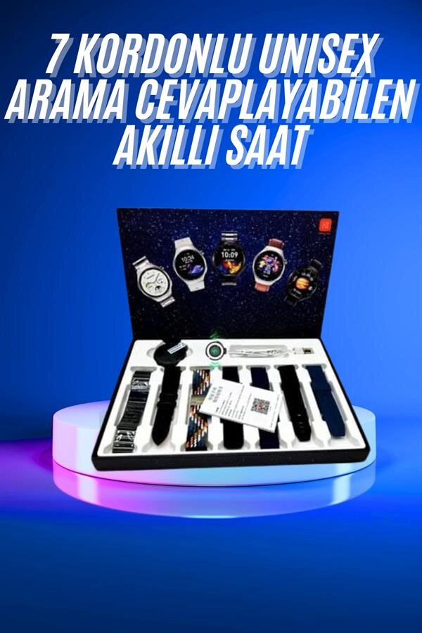 Akıllı Saat Çoklu Kordon Seçenekli Dokunmatik Ekran Nabız Sensörlü 2 Akıllı Saat Çoklu Kordon Seçenekli Dokunmatik Ekran Nabız Sensörlü - Görsel 2