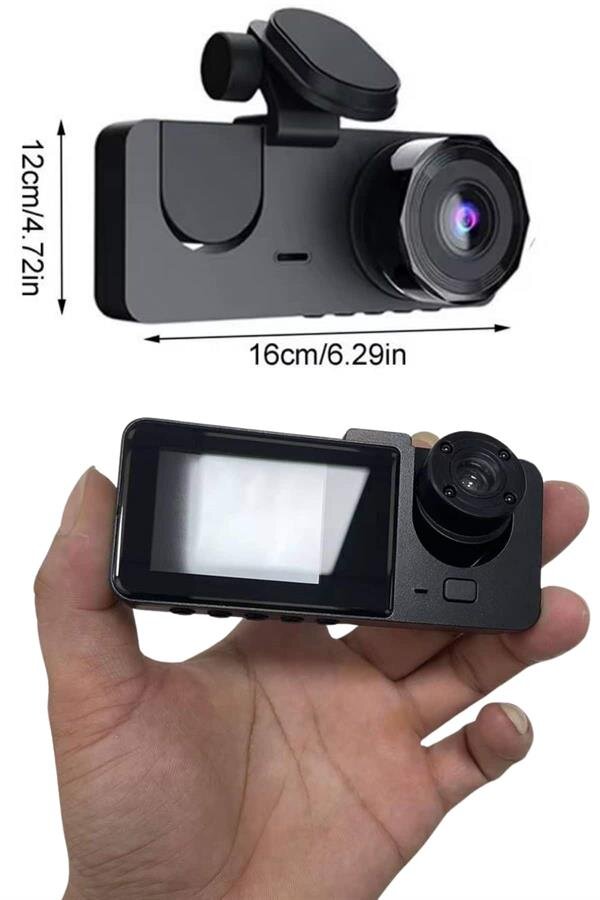 3 Kameralı 2 İnç 1080P Araç İçi Kamera Sürüş Kamerası CarPlay 5 3 Kameralı 2 İnç 1080P Araç İçi Kamera Sürüş Kamerası CarPlay - Görsel 5