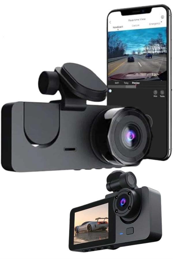 Gece Görüşlü DVR 3 Lensli Araç İçi Sürüş Kamerası Video Kaydedici 5 Gece Görüşlü DVR 3 Lensli Araç İçi Sürüş Kamerası Video Kaydedici - Görsel 5