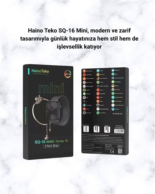 Akıllı Saat SQ-16 Mini Series 10 | Unisex Tasarım, Sağlık ve Spor Takibi 5 Akıllı Saat SQ-16 Mini Series 10 | Unisex Tasarım, Sağlık ve Spor Takibi - Görsel 5