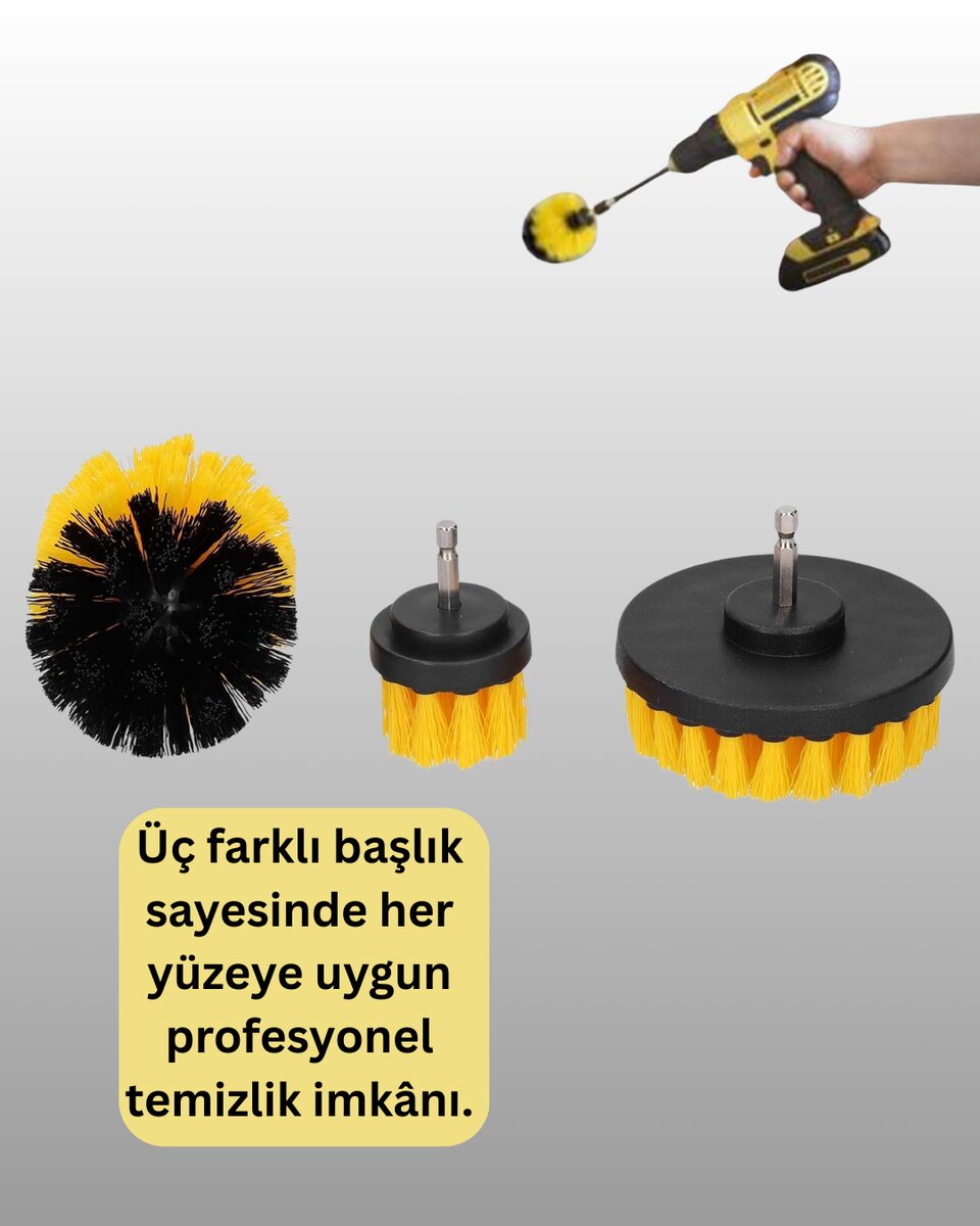 Matkap Ucu Temizlik Fırçası Seti Ev ve Araç İçin 5 Matkap Ucu Temizlik Fırçası Seti Ev ve Araç İçin - Görsel 5