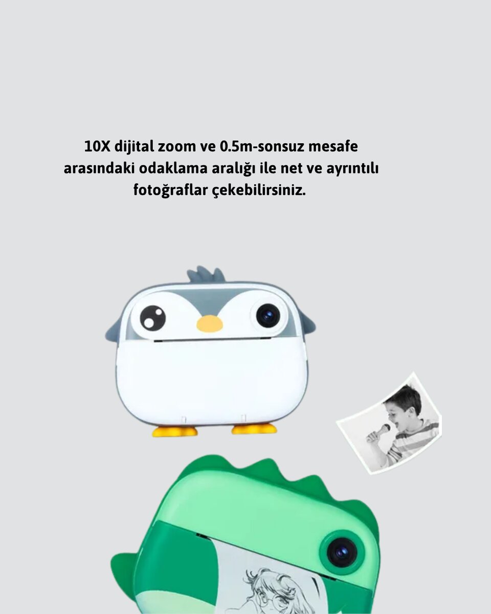 64GB TF Kart Destekli Çoklu Dil Seçeneği Sunan Anında Baskı Kamera 5 64GB TF Kart Destekli Çoklu Dil Seçeneği Sunan Anında Baskı Kamera - Görsel 5