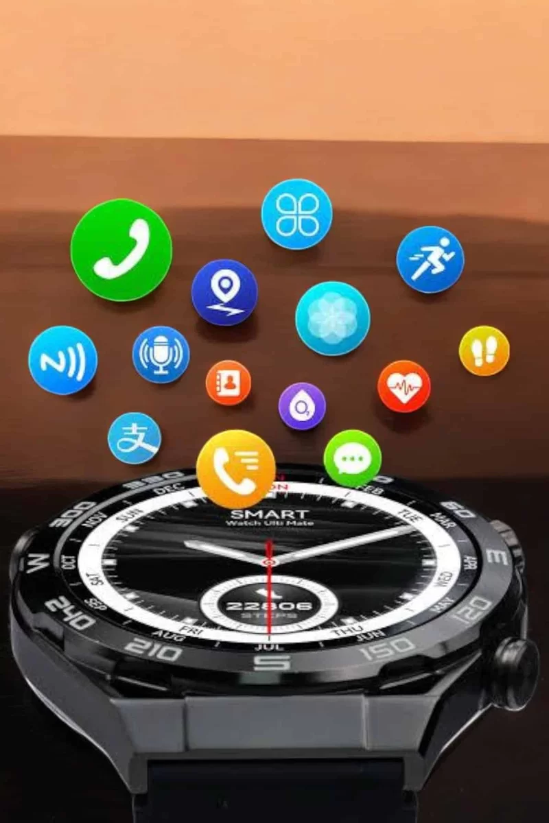 Akıllı Saat Yeni Nesil Bluetooth Bağlantılı Uyku ve Sağlık Takibi NFC ve GPS 5 Akıllı Saat Yeni Nesil Bluetooth Bağlantılı Uyku ve Sağlık Takibi NFC ve GPS - Görsel 5