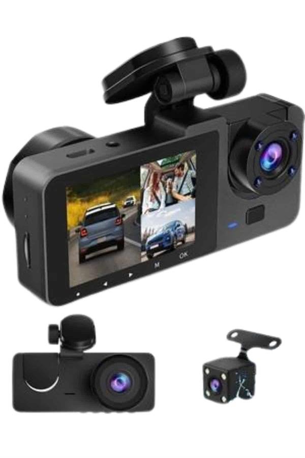 Yol Kayıt Araç Kamerası HD DVR 3 Kameralı 2.0in Ekranlı Ön İç Arka 5 Yol Kayıt Araç Kamerası HD DVR 3 Kameralı 2.0in Ekranlı Ön İç Arka - Görsel 5